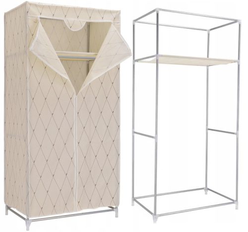 Garderoba Vitto Gaja Bež 75 x 160 x 50 cm | Tekstilna Škrinja s Policom i Vješalicom

Ova elegatna garderoba Vitto Gaja u bež boji je idealna za Vaš dom, ured ili kampiranje. Izrađena je od čvrstih če