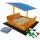 DREVENA PIJESKARNICA S KROVOM 120X120 IMPREGNIRANA + GRATIS PLAVI