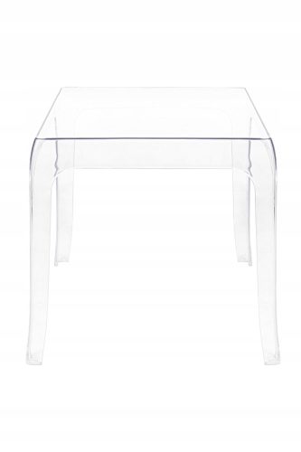 Kralj Home Prozirni GHOST Kvadratni Stolić za Kavu 42 x 42 x 41 cm