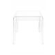 Kralj Home Prozirni GHOST Kvadratni Stolić za Kavu 42 x 42 x 41 cm