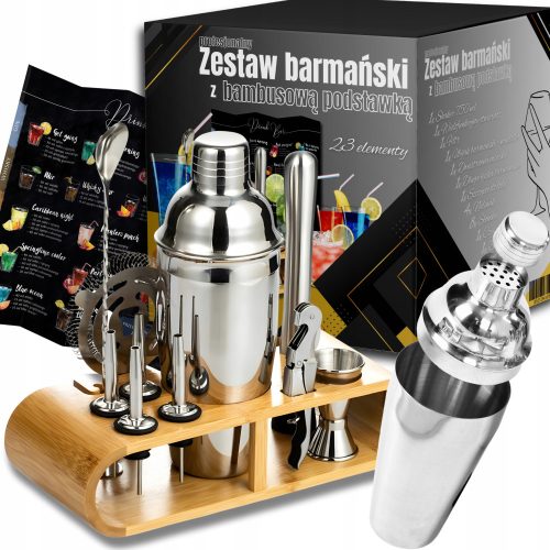 PROFESIONALNI SET ZA BARMANE ZA MIKSANJE NAPITAKA 23 ELEMENTA + BONUS