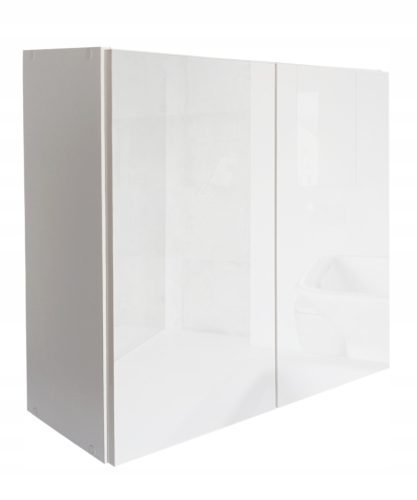 Viseći kupaonski ormarić Amos, bijeli sjajni, dimenzija 80x60x23,6 cm