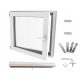 Prozor od PVC-a Lorac RU50x50B-58L lijevi 50x50 cm Bijeli