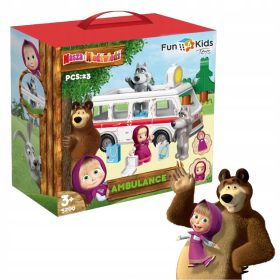    Masha and the Bear Blocks Ambulance Ambulance igračka za djecu, hit poklon