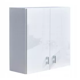   Amos Furniture viseći kupaonski ormarić s połyskom, bijeli, 60x23,9x60 cm