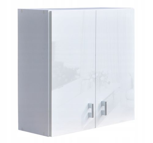 Amos Furniture viseći kupaonski ormarić s połyskom, bijeli, 60x23,9x60 cm