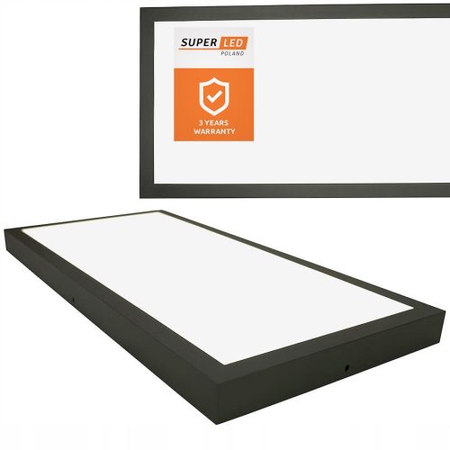  Stropna LED ploča 36W Nadgradna stropna svjetiljka 60 x 30cm CCD PREMIUM BLACK