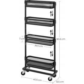 KUPAONSKI POLICA NA KOTAČIĆIMA, USKA POLICA ZA ORMARIĆ