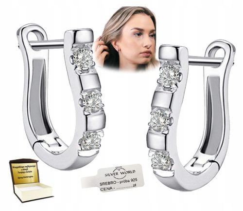 Elegantne naušnice od srebra 925 sa Swarovski cirkonijama