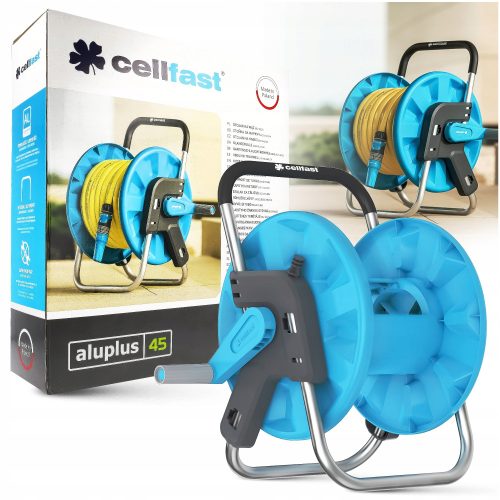 Stalak za crijevo ALUPLUS 1/2" 45m Cellfast Stalak za crijevo ALUPLUS 1/2" 45m Cellfast je idealan za praktično prenošenje i skladištenje vašeg vrtnog crijeva. 
