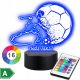 Multicolor LED noćna lampa 3D Nogomet Nogometaš + Lopta IME POKLON