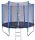 Gardenski trampolin crno-plavi s mrežom 250 cm