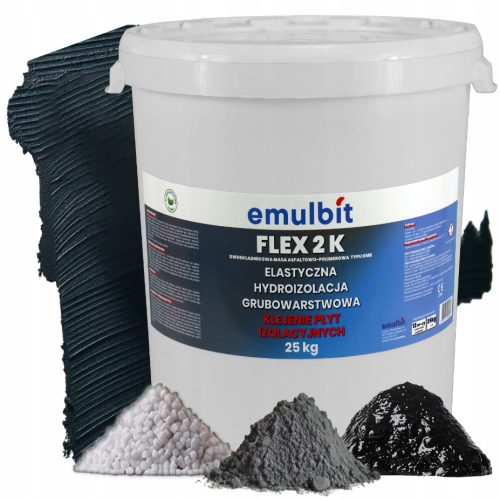 KMB HIDROIZOLACIJSKA MASA EMULBIT FLEX 2K SA VISOKIM SADRŽAJEM SUHE TVARI 80% PROTIV VODE