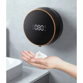 Dozator sapuna na koljenu, zidni, 300 ml, crni