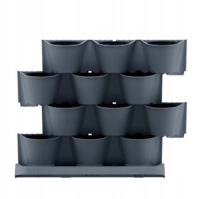    Prosperplast saksija 68,5 cm x 19 x 54,6 cm promjer 10 cm plastična crna, nijanse sive i srebrne