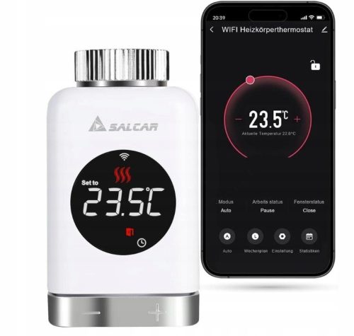 Salcar TRV801W Pametni WiFi Termostat za Grijanje s LCD zaslonom
