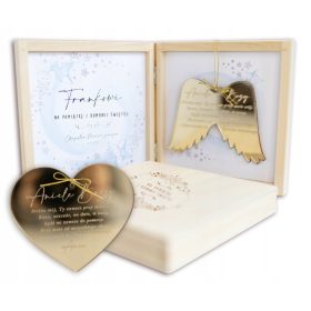   Suvenir Kutija za Prvu Pričest s Molitvom Zlatna Krila Srca POKLON