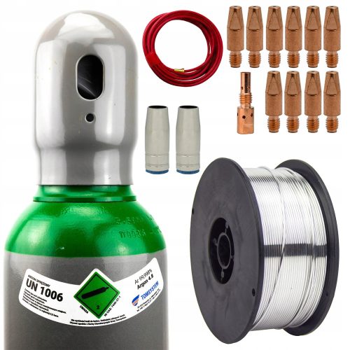 Aluminijski set za MIG/MAG zavarivanje MB 25 – Argon 8L puni cilindar + dodatna oprema