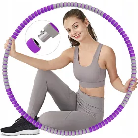   Hula Hoop za vježbanje, mršavljenje i masažu 90 cm ljubičasta i siva
