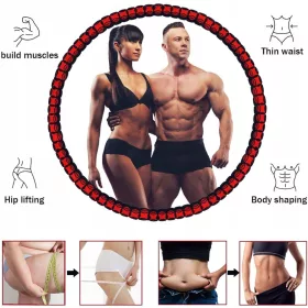   Hula Hoop Profesionalni Masažer za Mršavljenje Fitness 95 cm Fiolet-Sivi