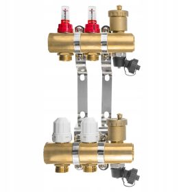   Razdjelnik za podno grijanje s 2-2x ventilima i 2x odušnikom