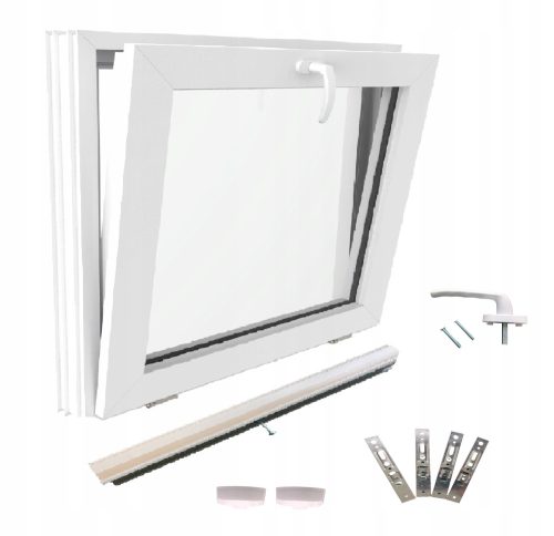 Bijeli PVC Uchylne Prozor 50x60 500x600 dvostruko staklo nagib odozgo