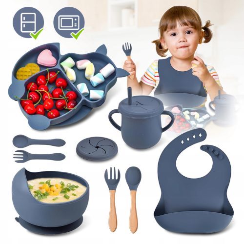  Set posuđa silikon, drvo) bnhgded