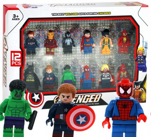  BLOKOVI miniFIGURE OSVETNICI Hulk, Spider, Wolverine 12 figura