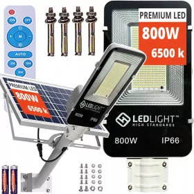    Led Light ulična svjetiljka 1500 W 15000 lm na solarni pogon
