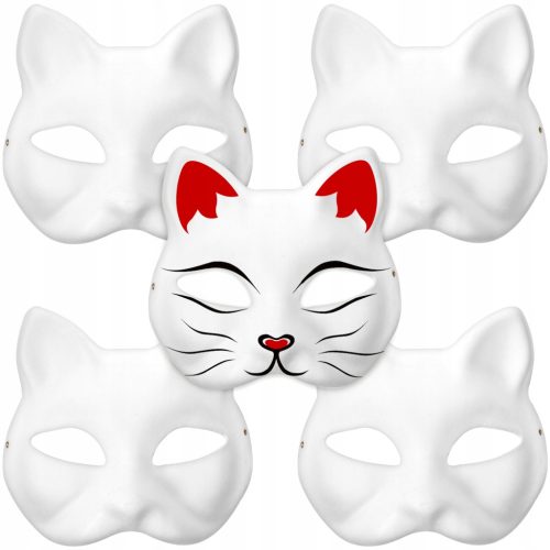 Mačje maske za lice Halloween DIY set od 5 komada