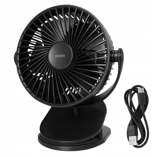 EBERG TIK Crni Stolni Ventilator s Bežičnim Stojećim Ventilatorom + 1200mAh USB Spoja
