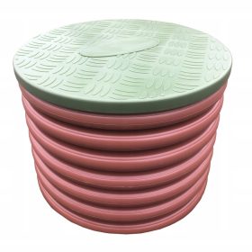   Valovita kanalizacijska cijev Ø 600 mm - 0,5m + zelena poklopna ploča