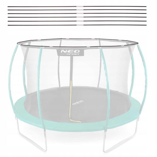 Gornji prsten mreže za trampolin Neo-Sport, tip C, veličine 435cm ili 14ft, je kvalitetan dodatak vašem trampolinu koji će osigurati sigurnost prilikom skakanja. Izrađen je od izdržljivih materijala i