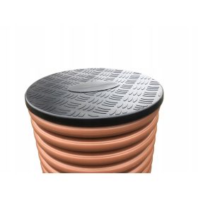   Valovita cijev Ø 600 mm - 0,5 m kanalizacijski bunar + crna poklopac