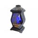 TATA TATA Lampion sa šljunkom, mala vazica, RTN, crni + LED figurica