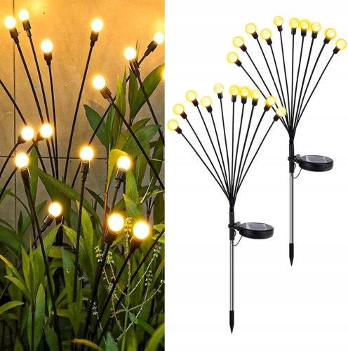  Solarna lampa, crna, 65 cm, 2 kom.