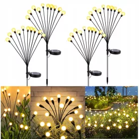    Solarna lampa, crna, 65 cm, 2 kom + Solarna lampa, crna, 65 cm, 2 kom.