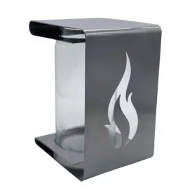 KAPLICA METALA STAKLO PLAMEN / SREBRO II / 1