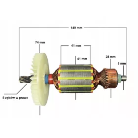  Rotor čekića s 5 zuba (JK301a)
