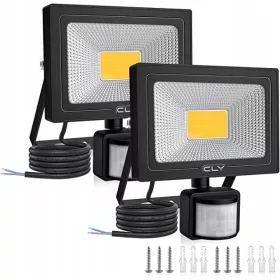   Fasadna svjetiljka s LED reflektorom sa senzorom pokreta 25W Set od 2 kom. Halogeni