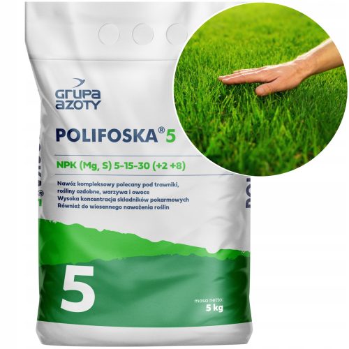 Gnojivo za četinjače Polifoska 5 - Univerzalno organsko gnojivo za travnjake, proljeće i jesen, 5kg