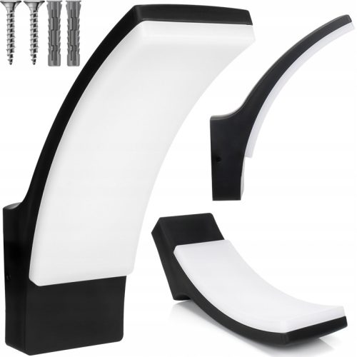 Vrtna zidna lampa Decorya crna LED fasadna svjetiljka 12W IP65