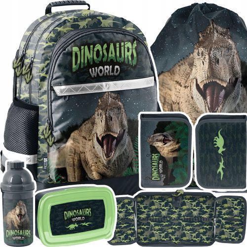DINO RIKSAC ZA DJEČAKE SA DINOSAURUSOM T-REX + 4 ELEMENATA