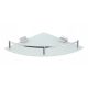 Stella Elegance Corner Shelf 23x23 / Matte Glass CHROME