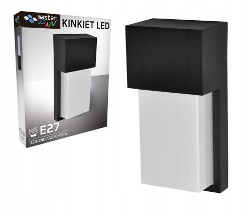 Masterled Vanjska Zidna Svjetiljka E27 LED Crna 60W