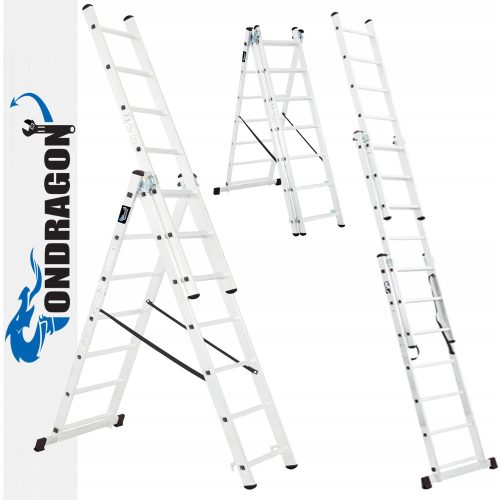 Aluminijska drabina Ondragon 3x7 m za industrijsku upotrebu