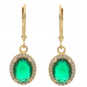 Naušnice od srebra s cirkonima u obliku markiza pozlaćene