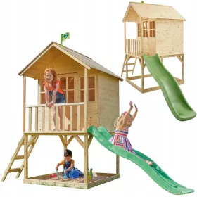   Dječja Drvena Kućica na Palach TP Toys s Toboganom i Pješčakom