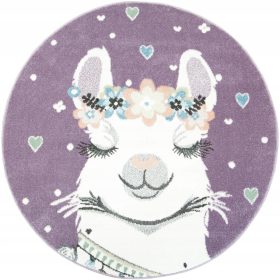 Oženiti se. 120 cm Okrugli Dječji Tepih Ljubičasti Ljama