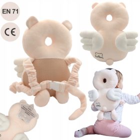 Sigurnosni jastuk za učenje hodanja SafeTeddy s bež bojom